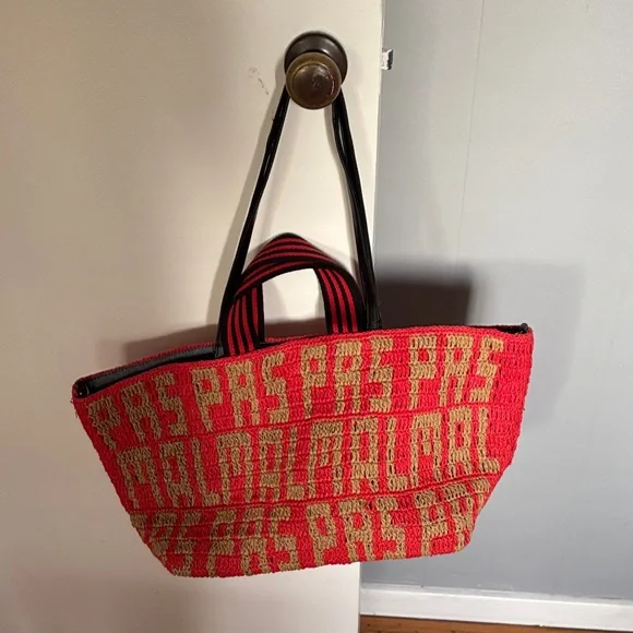 Clare V Pas Mal Raffia Bateau Tote Like New - Picture 2 of 6